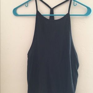 Black high neck tank